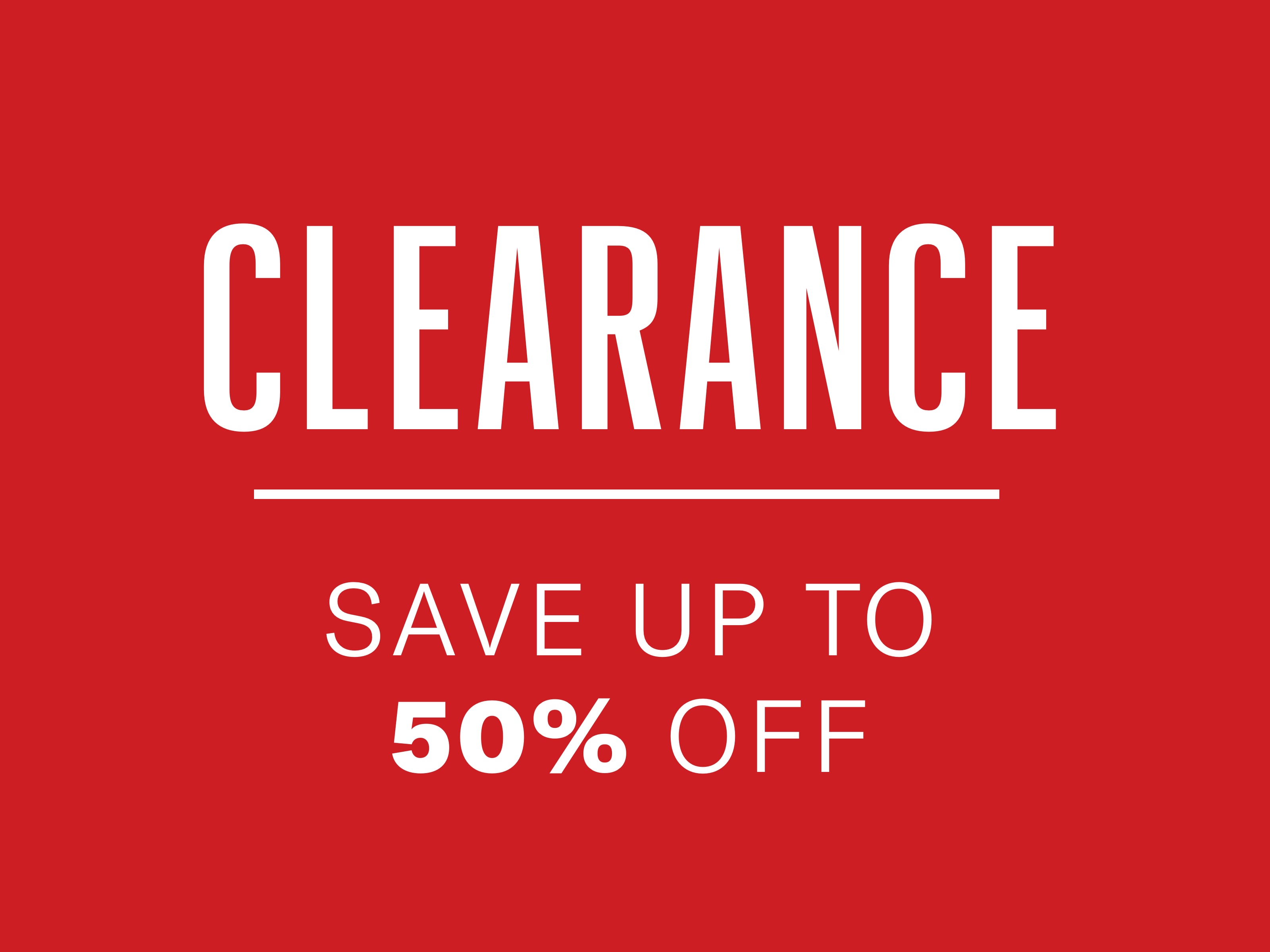 Clearance | Save up to 50% Off