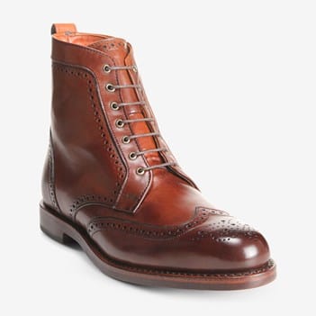 Allen Edmonds Dalton Boot Mens 11 B Oxblood Wingtip Brogue Formal Business Allen Edmonds Dalton Shell Cordovan Dress Boot Burgundy  main image 4