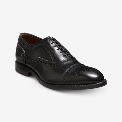 靴 Allen Edmonds 6115 Strand Medallion cap Allen Edmonds Strand Leather Cap-toe Oxford Dress Shoe Black