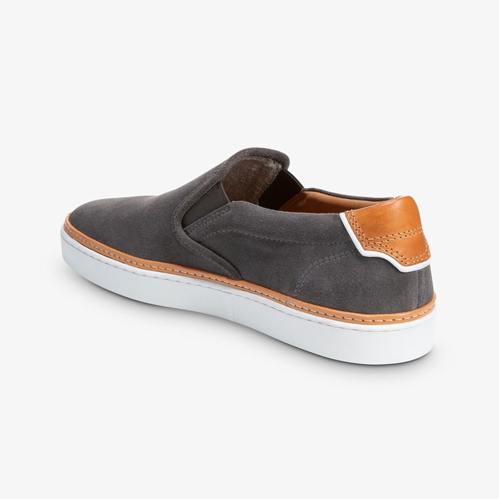 ALLEN EDMONDS Alpha Suede Slip-On Sneakers CAMEL Size 9D display picture 2