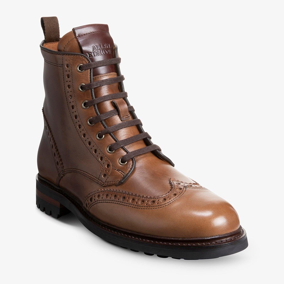 Allen Edmonds Boots Mens Size 8 Brown Chapman Leather Wingtip Weatherproof Lug Allen Edmonds Chapman Brown Leather Wingtip Boots 8.5 D W  main image 2