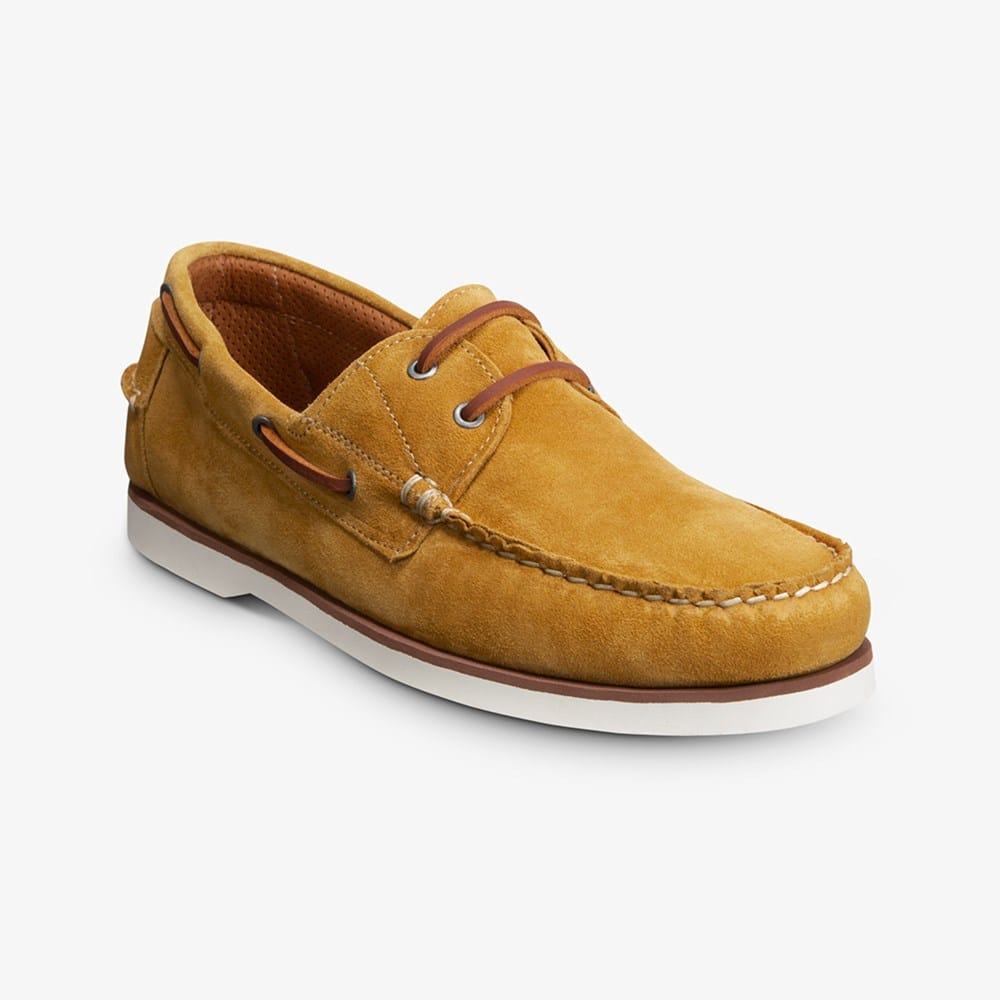 Allen Edmonds Force 10 Mens 9.5 D Yellow Suede Boat Shoes‎ Loafers Amazon.com | Allen Edmonds Mens Force 10 Boat Shoe Bone 9.5  main image 4