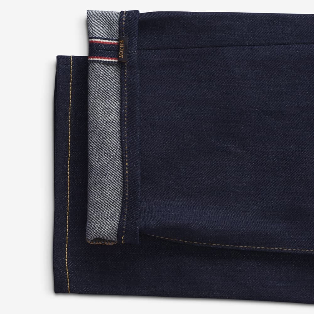 Men's 13.5 oz Gold Selvage Denim Super Slim Jean - Black