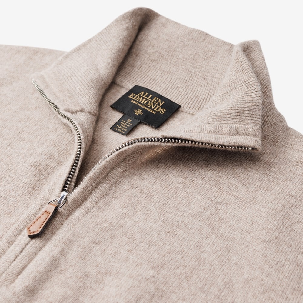 Men's Cashmere Quarter-zip Sweater | ShoeBank