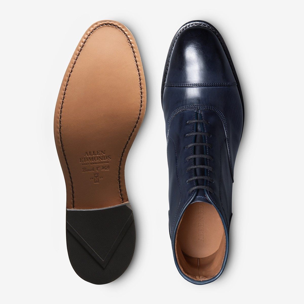 mens blue dress boots Men's Blue Leather Chelsea Boots main image 0