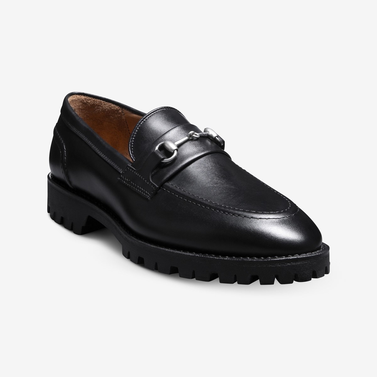 Addison Calf Leather Horse Bit Loafers - Black | Martin Dingman