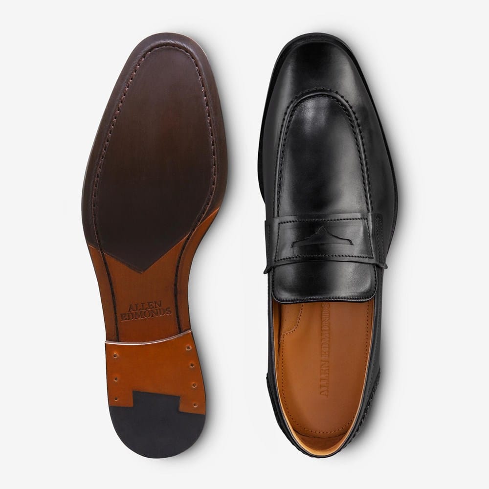 Allen Edmonds Siena black leather penny loafer color_black_1_siena_loafers.  main image 4