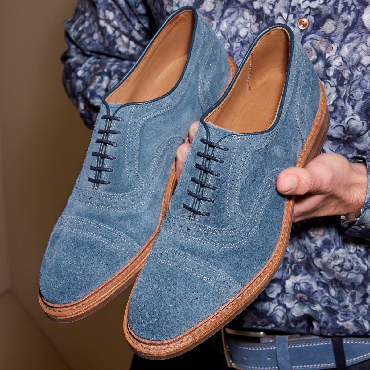 Allen Edmonds \'Strandmok\' Cap-Toe Oxfords‎ Mens 9 3E Made in USA Blue Allen Edmonds Blue Oxford Dress Shoes for Men for sale | eBay main image 3