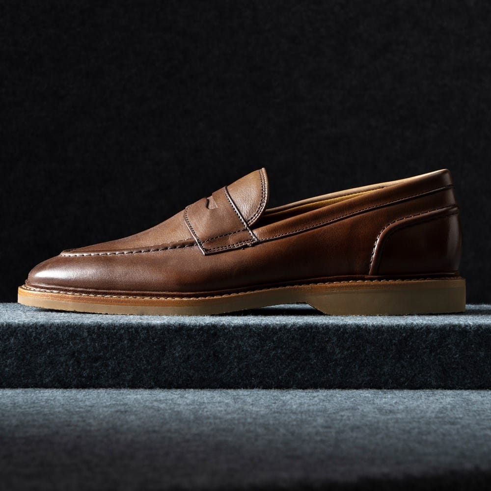 Mens Allen Edmonds Randolph 2.0 Brown Leather Casual Penny Loafers Size 7.5 D Allen Edmonds Randolph 2.0 Leather Penny Loafer Dark Chili  main image 3