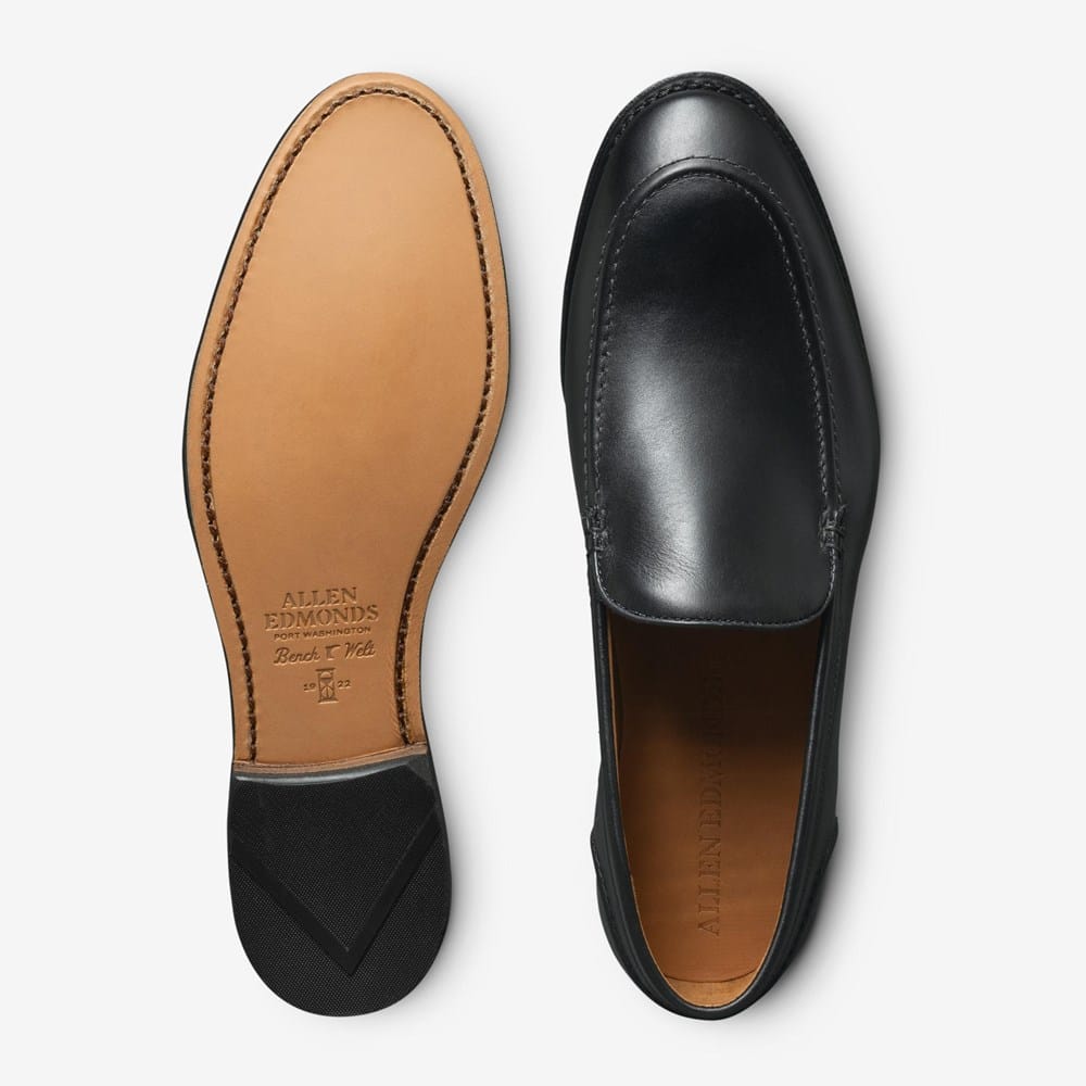 $355 Allen Edmonds LENNOX‎ Venetian Leather Loafer 8 D Black NEW Allen Edmonds | Shoes | Allen Edmonds Black Loafers Mens D  main image 4