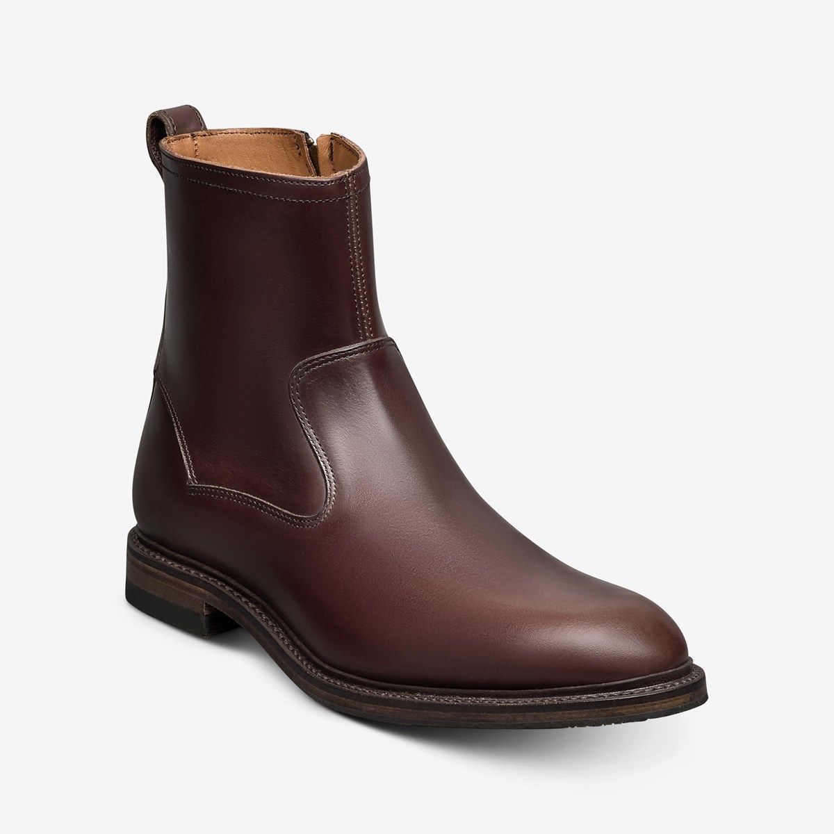 men's dress shoes in wide sizes Cap Toe Lace-Up Crafted in rich cognac vegan leather Amberjack Wide Size Dress Shoes